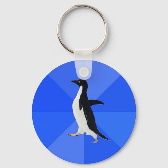 Socially-Awkward-Penguin-Meme Keychain (Front)