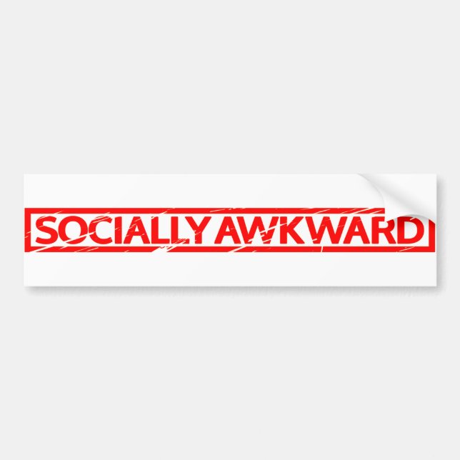 Socially Awkward Stamp Bumper Sticker (Front)