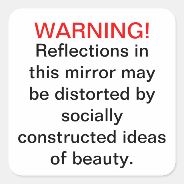 Socially Constructed Beauty Stickers (Front)