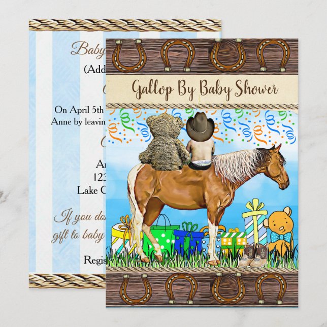 Socially Distant Drive By or Mail In Baby Shower I Invitation (Front/Back)