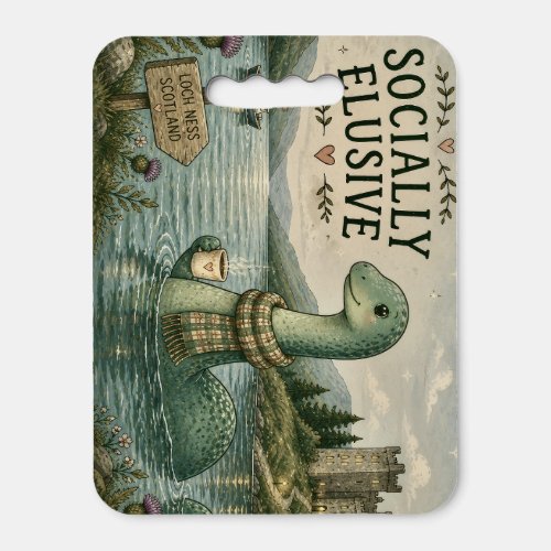 Socially Elusive Nessie Cozy Cryptid Loch Ness Seat Cushion