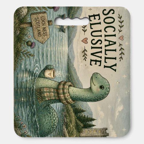 Socially Elusive Nessie Cozy Cryptid Loch Ness Seat Cushion