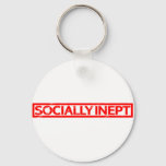 Socially Inept Stamp Keychain
