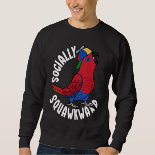 Socially Squawkward Parrot I Female Eclectus Sweatshirt