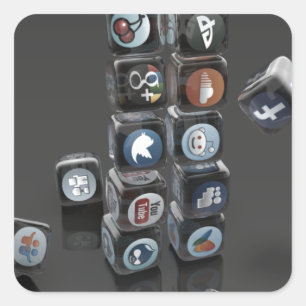 SOCIALUTION - Social Media Overload Square Sticker