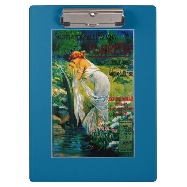Societa Termale Italiana Vintage PosterEurope Clipboard (Front)
