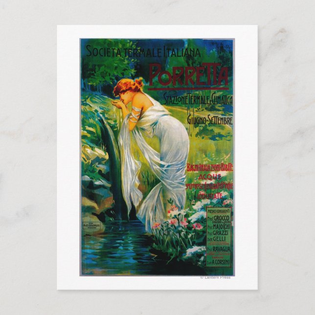 Societa Termale Italiana Vintage PosterEurope Postcard (Front)
