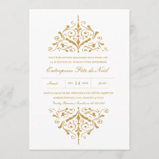 Société or Invitation fête de Noël
