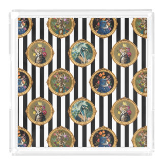 Society in Bloom acrylic tray