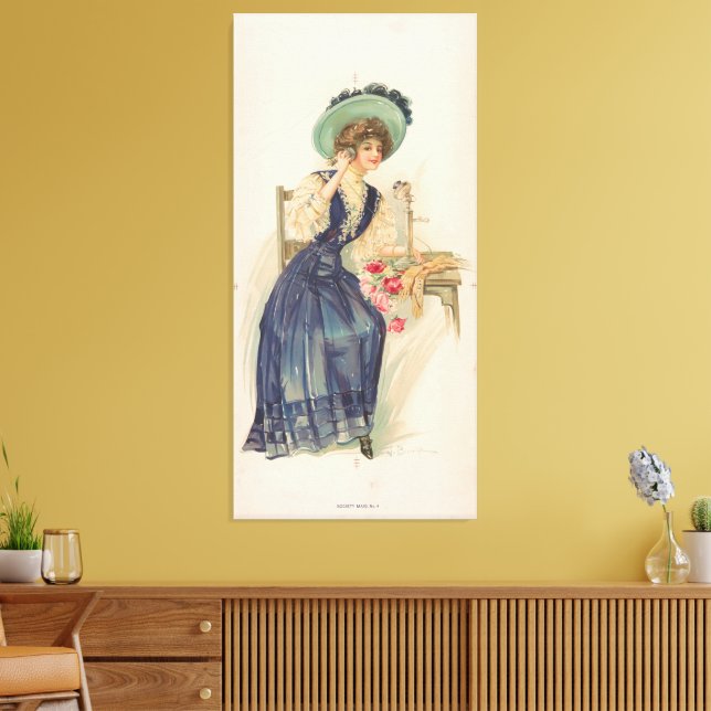  Society maid, no. 4 Canvas Print (Insitu(LivingRoom))