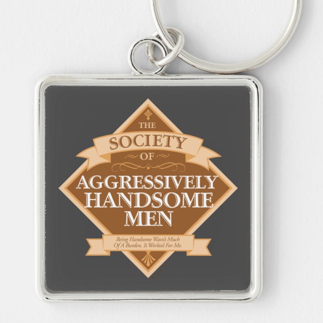 Society of Aggressively Handsome Men Keychain (Front)