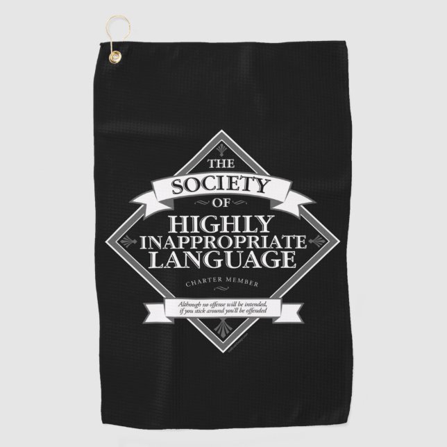 Society of Highly Inappropriate Language Golf Towel (Front)