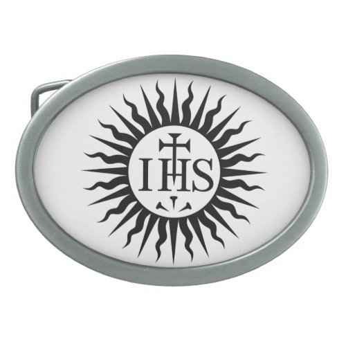 Society of Jesus Jesuits Logo Oval Belt Buckle