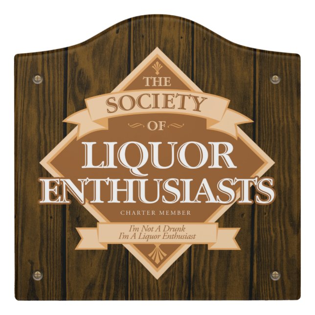 Society of Liquor Enthusiasts Door Sign (Large Crest Front)