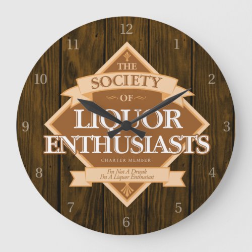 Society of Liquor Enthusiasts Large Clock