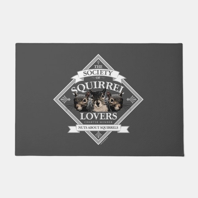Society of Squirrel Lovers - funny squirrel Doorma Doormat (Front)