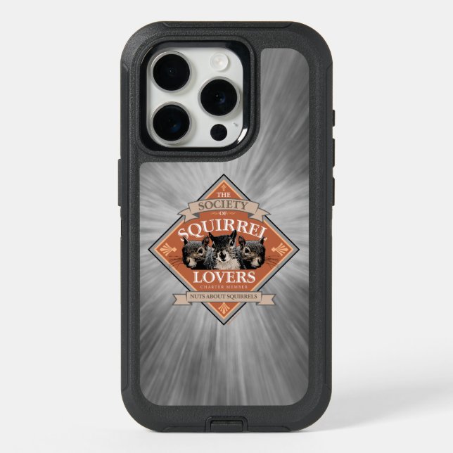 Society of Squirrel Lovers - funny squirrel iPhone 15 Pro Case (Back)