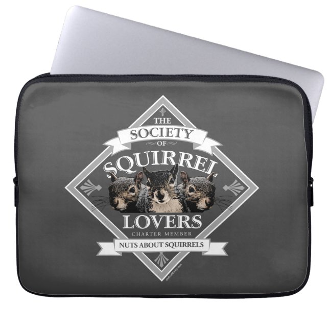 Society of Squirrel Lovers - funny squirrel Laptop Sleeve (Front)