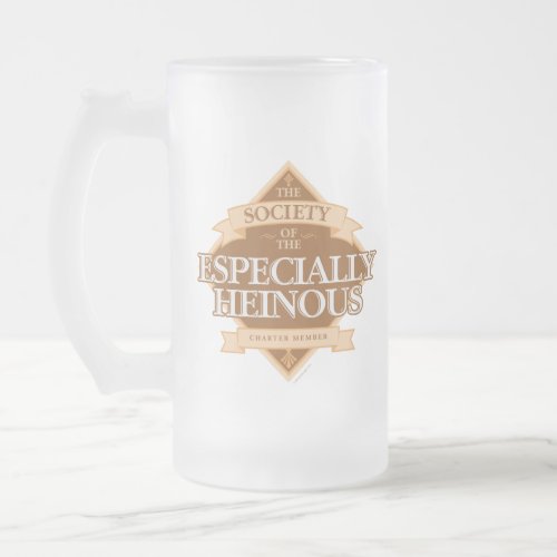 Society of The Especially Heinous Frosted Glass Beer Mug