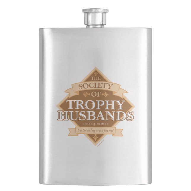 Society of Trophy Husbands Flask (Front)