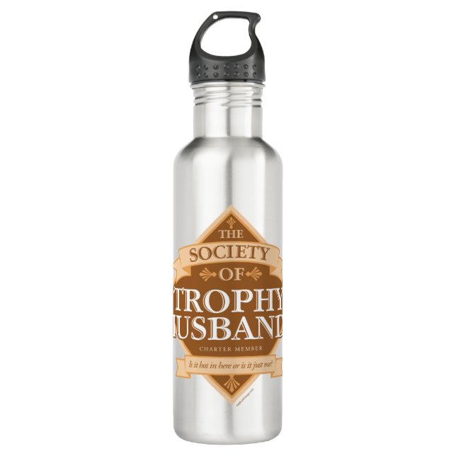 Society of Trophy Husbands Stainless Steel Water Bottle (Front)