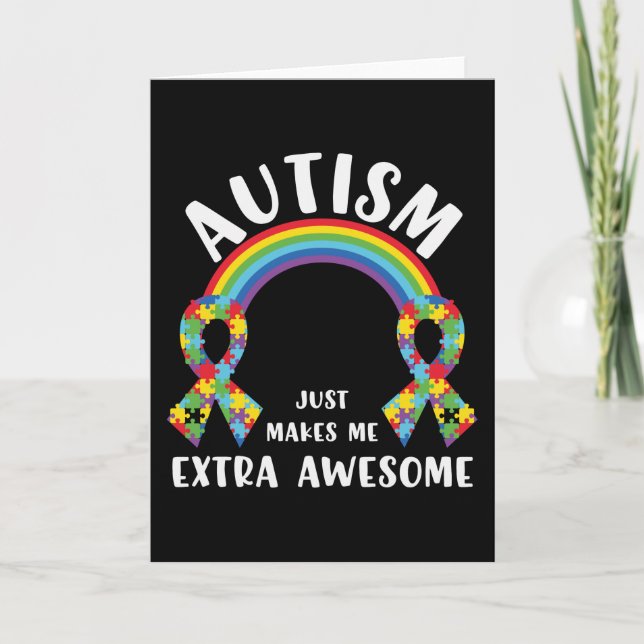 Society Says I Am Autistic - Autism Shirt Card (Front)
