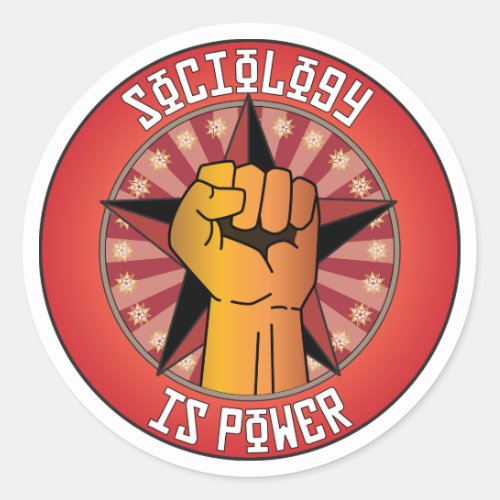 Sociology Is Power Classic Round Sticker