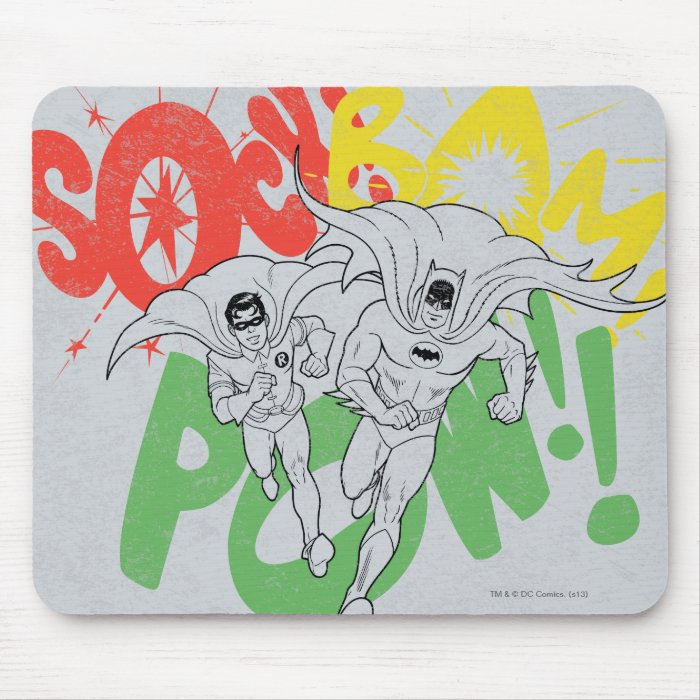 SOCK BAM POW Batman and Robin Mousepads