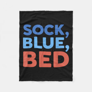 Sock Blue Bed Funny Meme _1 Fleece Blanket