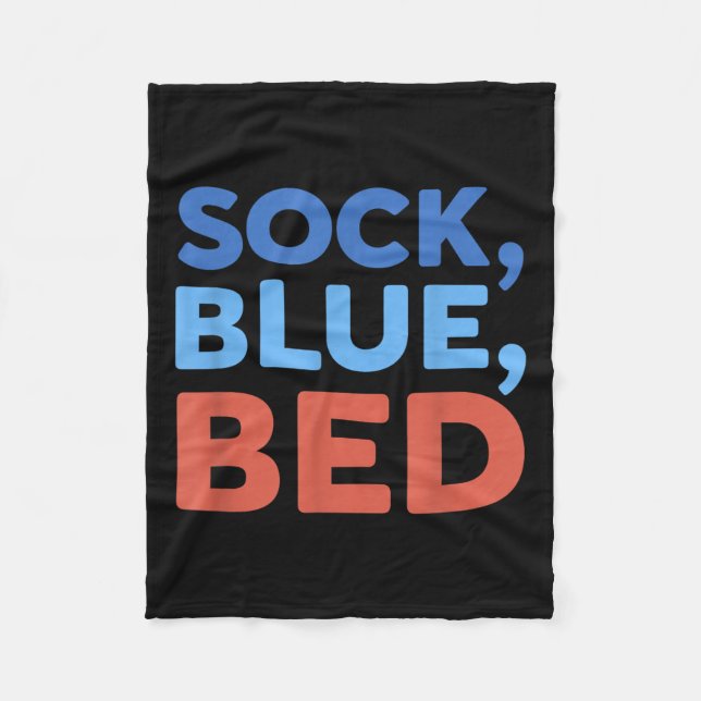 Sock Blue Bed Funny Meme _1  Fleece Blanket (Front)