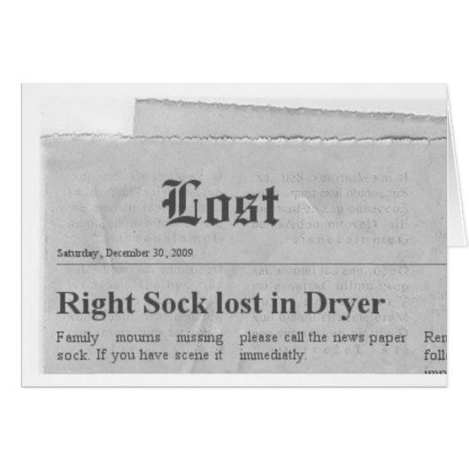 sock cards (Front Horizontal)