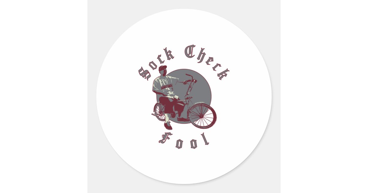 Sock Check Fool - White Classic Round Sticker | Zazzle