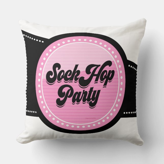 Sock Hop/Checker Pillow Image by MUJKA (Front)