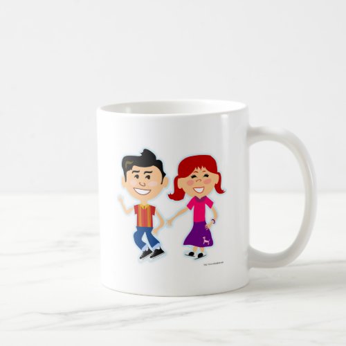 Sock Hop Classic Fun Retro Teen Cartoon Coffee Mug