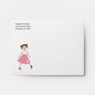 Sock Hop Girl A2 Envelope