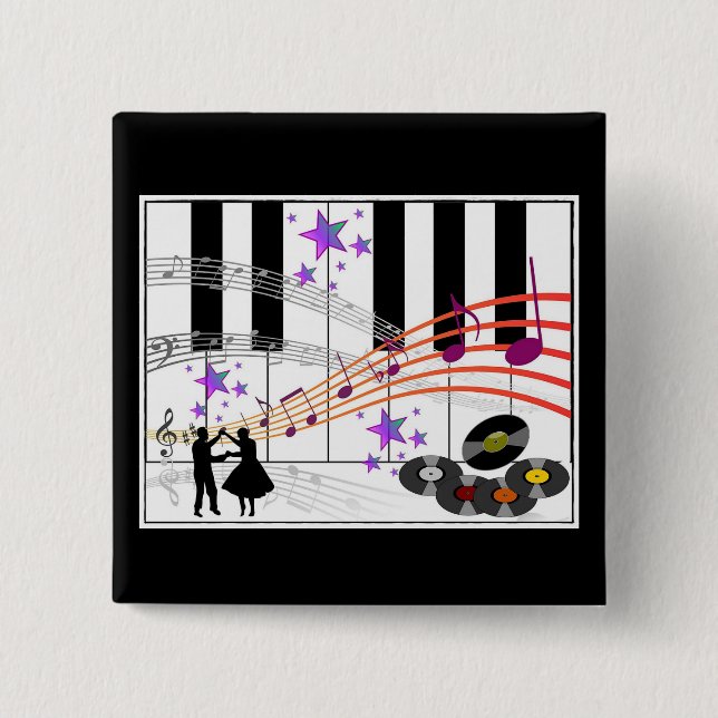 Sock Hop Nostalgia Button (Front)