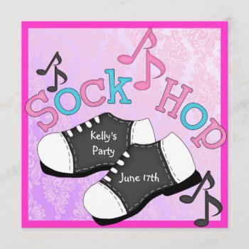 Sock Hop Party Invitations by PersonalCustom at Zazzle