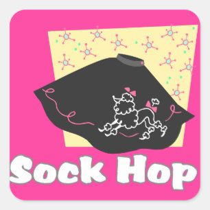 Sock Hop Square Sticker