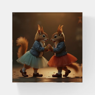 Sock Hop Squirrels Paperweight