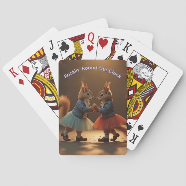 Sock Hop Squirrels Poker Cards (Back)