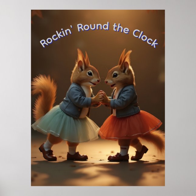 Sock Hop Squirrels Poster (Front)