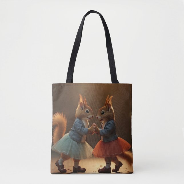 Sock Hop Squirrels Tote Bag (Front)