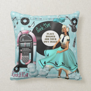 Sock Hop Throw Pillow