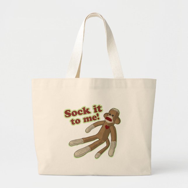 Sock It To Me! Large Tote Bag (Front)