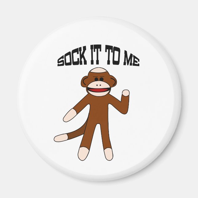 Sock It To Me Sock Monkey Magnet (Front)