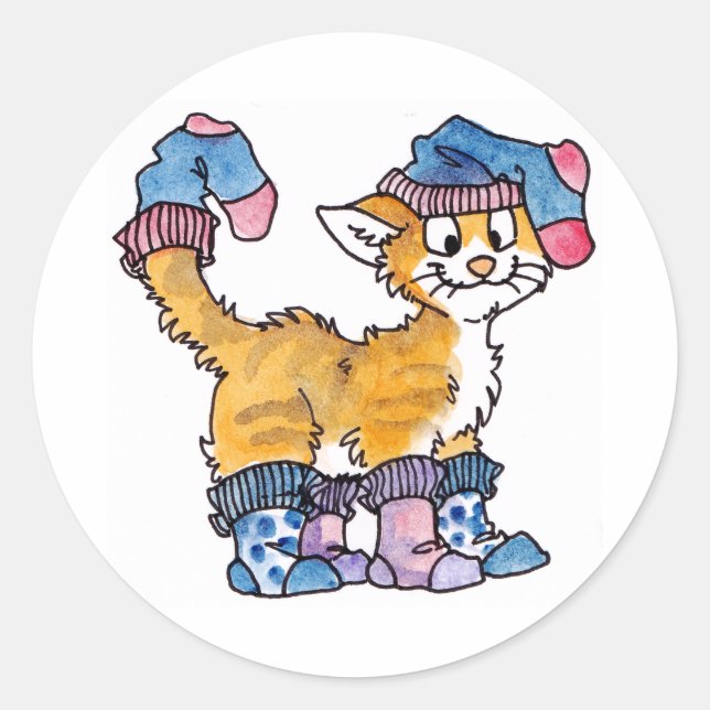 Sock Kitty Stickers (Front)