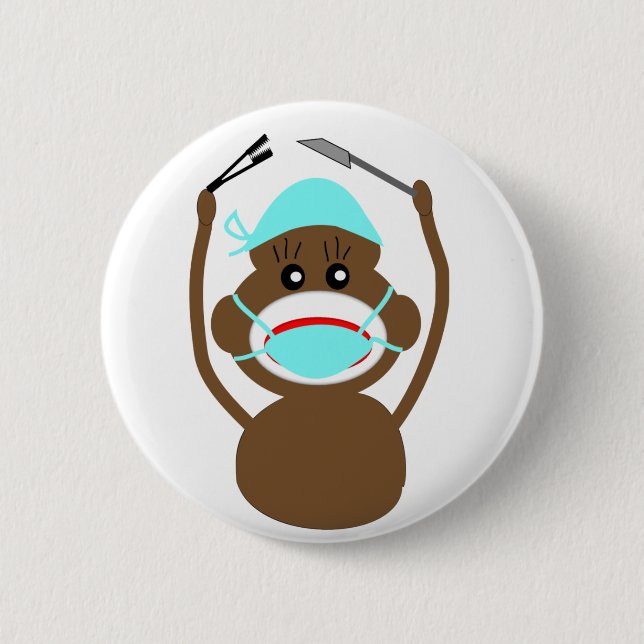 Sock Money General Surgery---Adorable Pinback Button (Front)