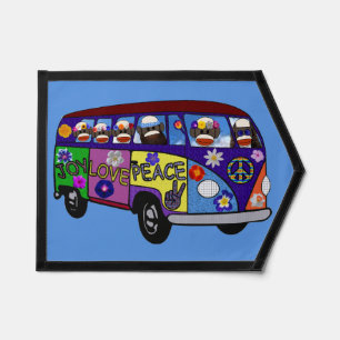 Sock Money Peace Bus Pennant Flag