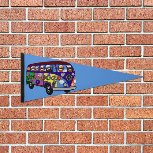 Sock Money Peace Bus Pennant Flag