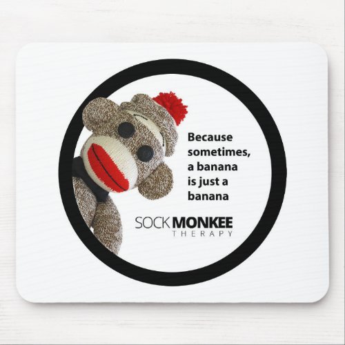 Sock Monkee Therapy Banana Mouse Pad